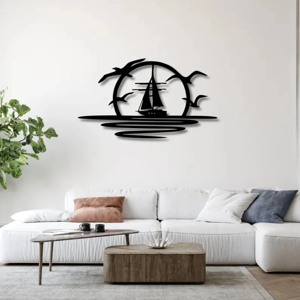 Sunrise and sunset Metal Wall Decor (WD124)